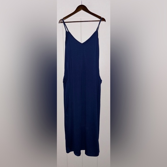 Arden Furtado Slip Dress Cobalt Blue Maxi Dress Boho Girly Beachy Summer Women L - Picture 1 of 6